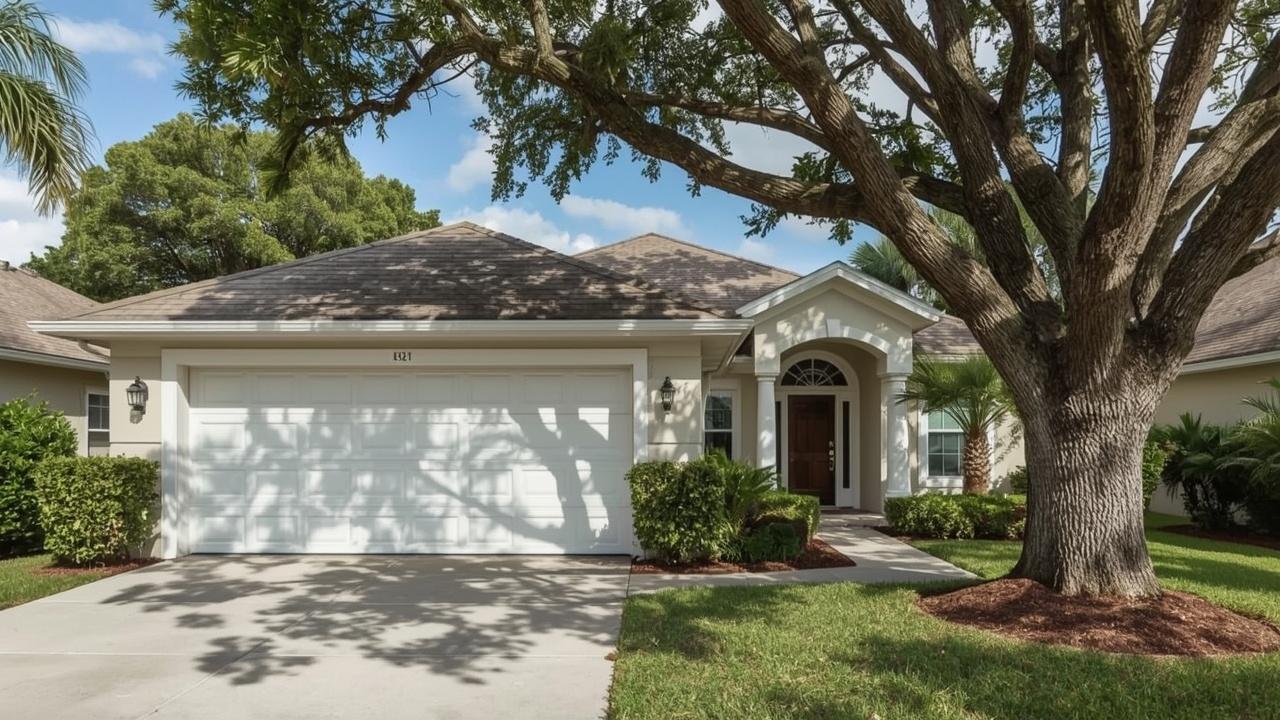 Hurricane-rated garage door on a historic bungalow in Dania Beach, FL