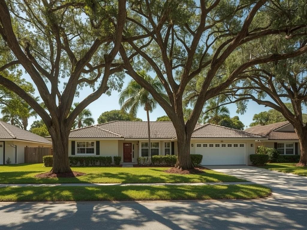 1970s ranch neighborhood in Lauderhill, FL