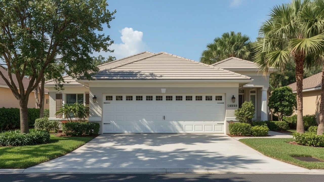 New garage door on a Florida home in North Lauderdale, FL