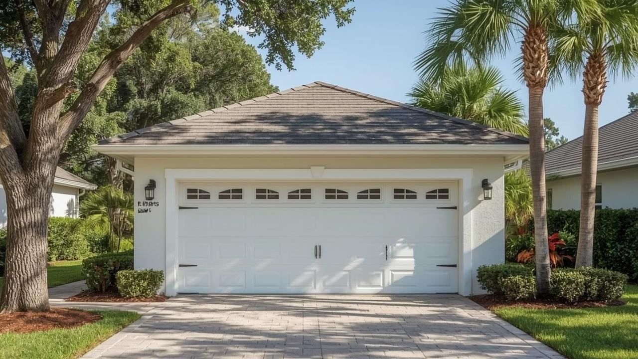 New garage door on a bungalow in Oakland Park, FL