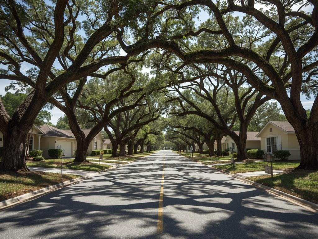 Residential street in Pembroke Park, FL