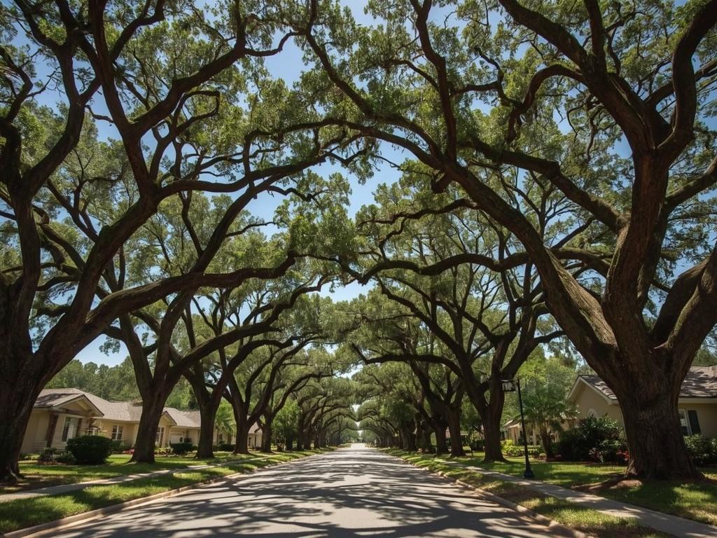 Live oak canopy in Plantation, FL