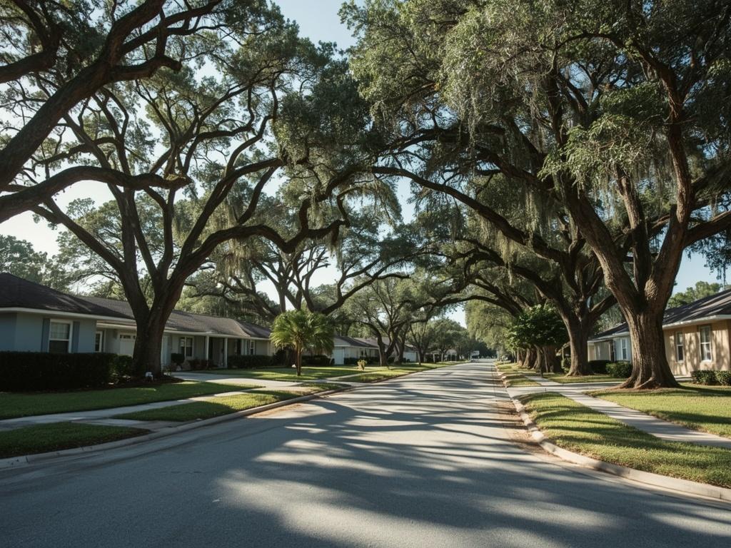 1970s ranch neighborhood in Sunrise, FL