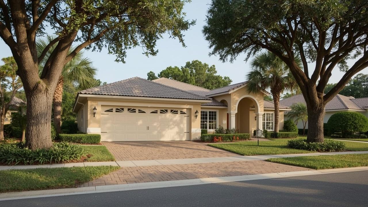 New garage door on a 55+ community home in Tamarac, FL