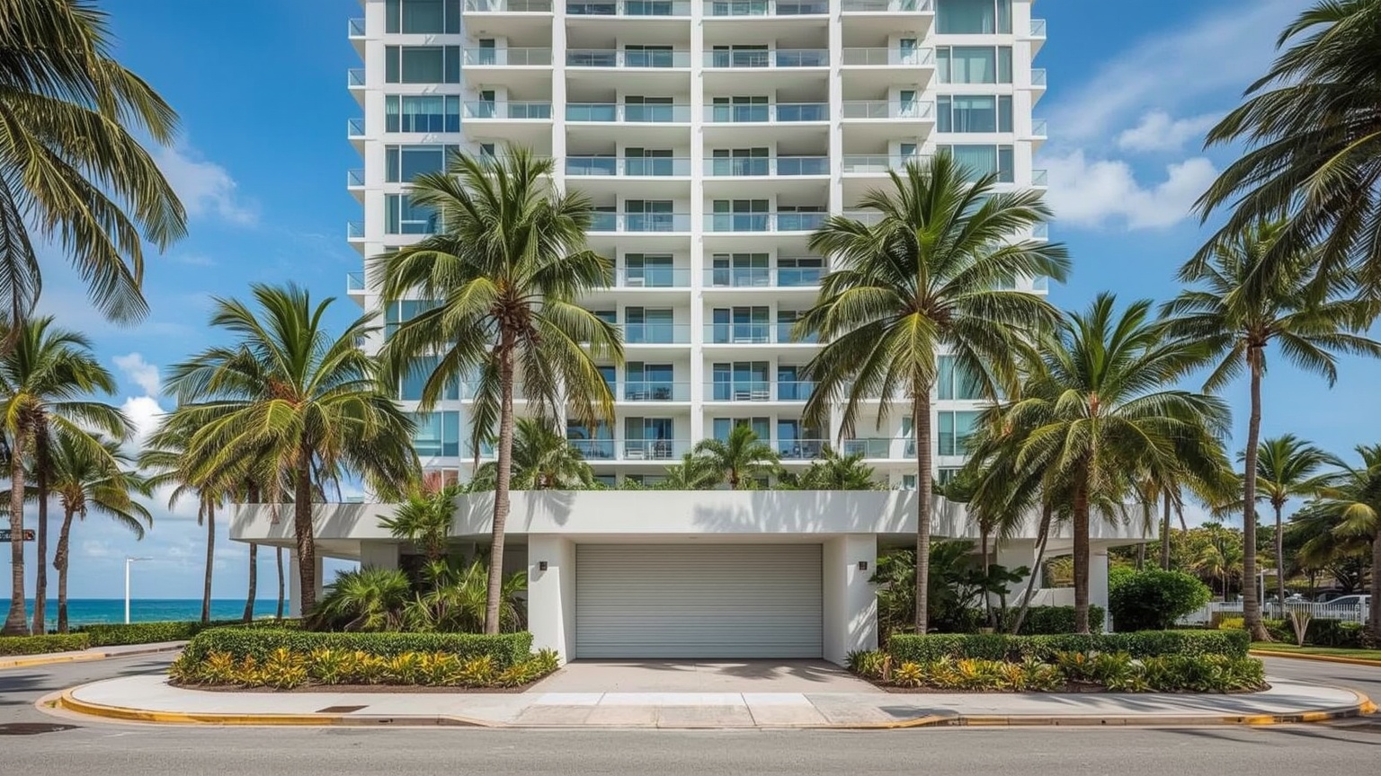 Luxury high-rise condo in Aventura FL with parking-garage entry
