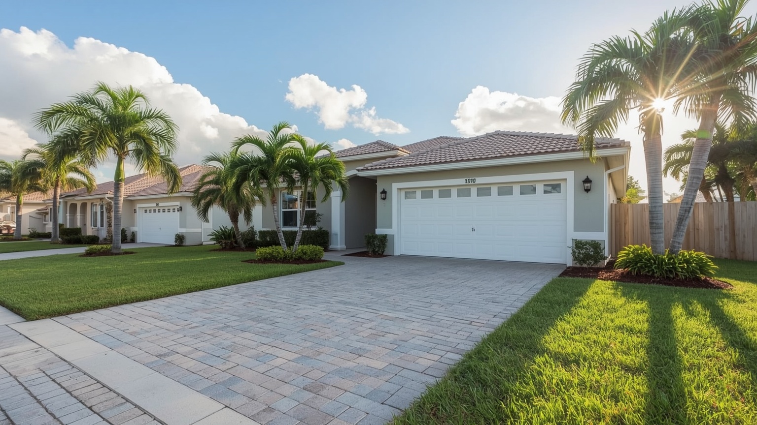 Single-family home in Cutler Bay FL with two-car garage