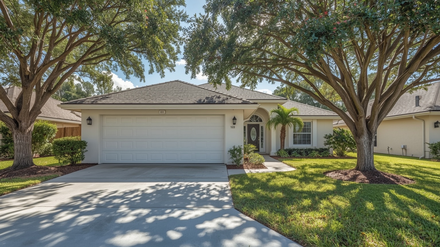 Single-family home in Florida City FL with single-bay garage