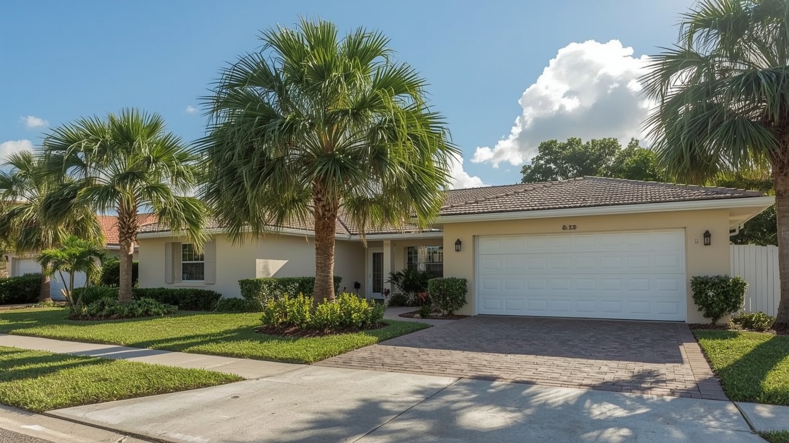 Single-family home in Hialeah FL with attached two-car garage