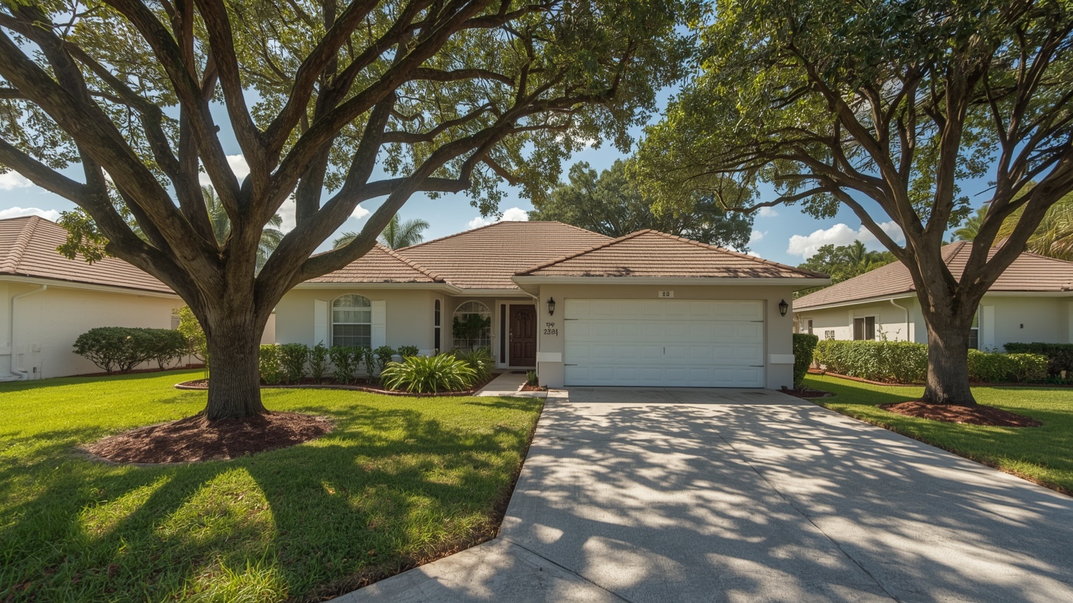 Single-family home in Homestead FL with two-car garage