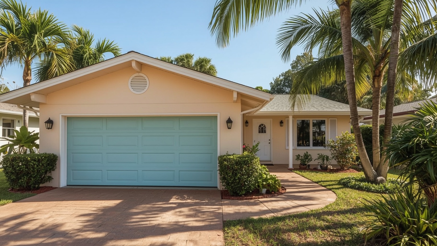 Garage doors on a Lake Worth Beach, FL home