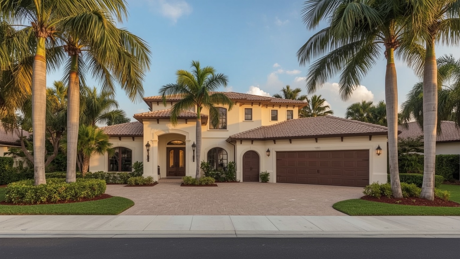 Garage doors on a West Palm Beach, FL home