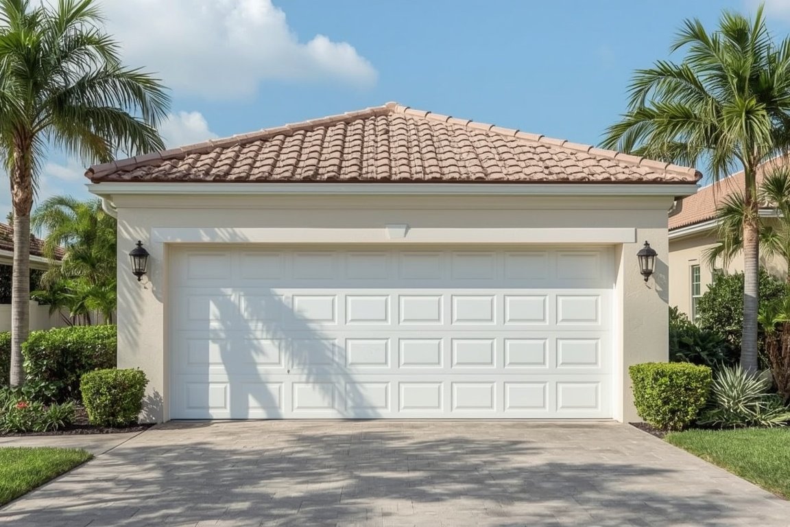 Classic raised-panel garage door